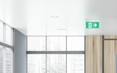 Ektor emergency exit sign in commercial office