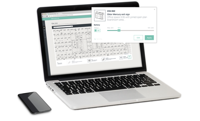 Laptop with emergency lighting interface and alert