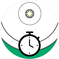 Emergency luminaire with timer