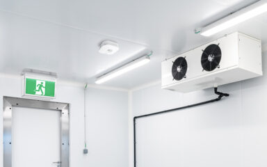 Ektor Emergency Exit Sign inside walk-in Fridge